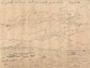 La Gabella del Pesce dall Granabello Preso Portici, 20 août - John Robert Cozens